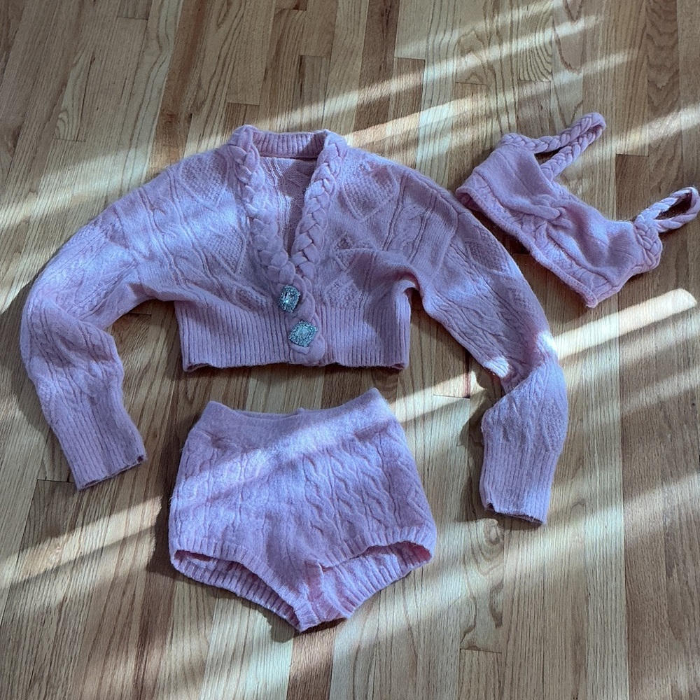 Nana Jacqueline Soft Pink Knit Ensemble